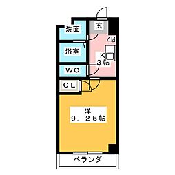 S-FORT四日市西新地 1Kの間取図画像