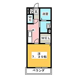 マリアージュ 1Kの間取図画像