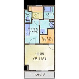 ハイトピア四日市 1Kの間取図画像
