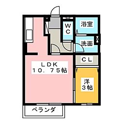 タカオ 1LDKの間取図画像