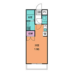 アネックス内山 ワンルームの間取図画像