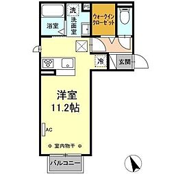 エスポワール ワンルームの間取図画像
