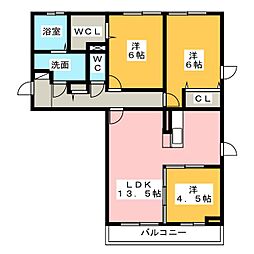 クレールメゾン 3LDKの間取図画像