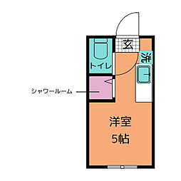レアルブロッサム1 ワンルームの間取図画像