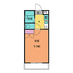 シティフィールド 1Kの間取図画像