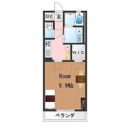 MD2 1Kの間取図画像