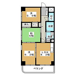 Belledemeure 3LDKの間取図画像
