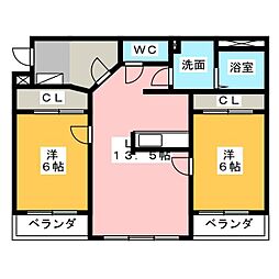 ステラ 2LDKの間取図画像