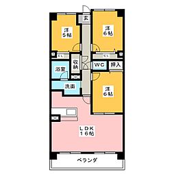 コート梅ケ丘 3LDKの間取図画像