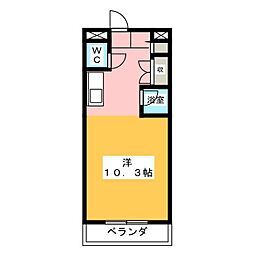 VIPIN太平洋ノースヒルズ 1Kの間取図画像