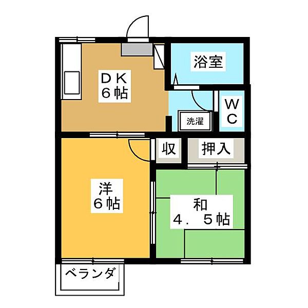 カーサルミエール ｜三重県四日市市蒔田２丁目(賃貸アパート2DK・2階・38.00㎡)の写真 その2