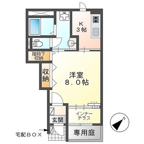 コート　あん 102｜三重県三重郡川越町大字北福崎(賃貸アパート1K・1階・33.81㎡)の写真 その2