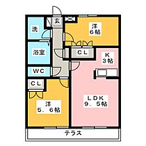 グローリアス山水Ｂ  ｜ 三重県三重郡川越町大字当新田（賃貸アパート2LDK・2階・54.45㎡） その2