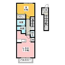 オリーブＡ  ｜ 三重県四日市市西富田町（賃貸アパート1LDK・2階・42.37㎡） その2