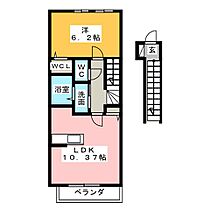 メープルリーフ  ｜ 三重県四日市市山分町（賃貸アパート1LDK・2階・45.91㎡） その2