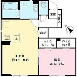 Grundy 1階1LDKの間取り
