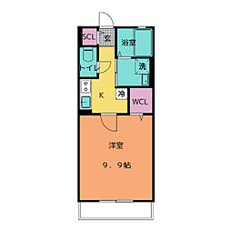 MDII 1階1Kの間取り
