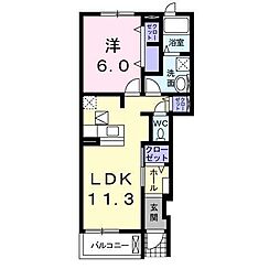 フォーシーズンズ 1LDKの間取図画像