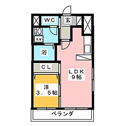 GRACE 1LDKの間取図画像