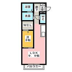 パプリカ 1LDKの間取図画像