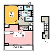 カーサ・ブリーズB  ｜ 三重県津市河芸町上野（賃貸アパート1LDK・2階・46.09㎡） その2