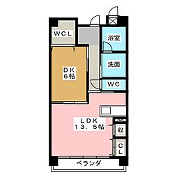 Ｍ’ｓ　ＡＲＴＩ 4階1LDKの間取り