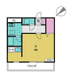 グランコート ワンルームの間取図画像