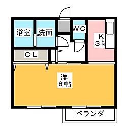 コーポNB 1Kの間取図画像