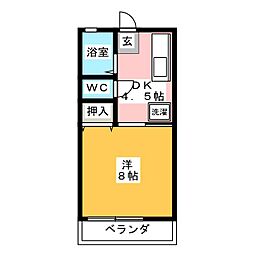 Y・Yシーサイドパレス弐番館 1Kの間取図画像