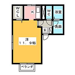 プレジオ 1Kの間取図画像