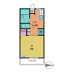 Mタウン2 1DKの間取図画像