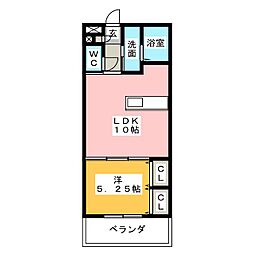 ベルカルムS2 1LDKの間取図画像
