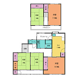 大池2丁目貸家 1階5DKの間取り