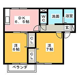 間取図画像 2DK