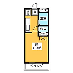 パルミラ　Ａ 2階ワンルームの間取り