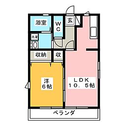 レトアエスペランサ 1階1LDKの間取り