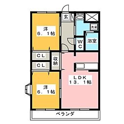 間取図画像 2LDK