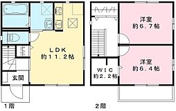 サングレースB 2LDKの間取図画像