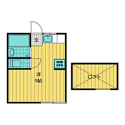 ラビリンス旭ケ丘 ワンルームの間取図画像