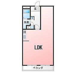マンション光洋大池 ワンルームの間取図画像
