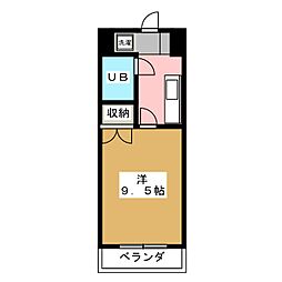 メゾンチコ 1Kの間取図画像