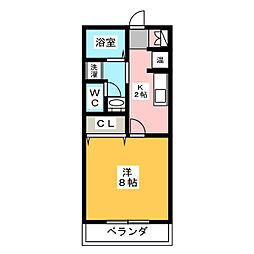 サン・friendsすずか 1Kの間取図画像