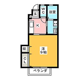 リベロ・F 1Kの間取図画像