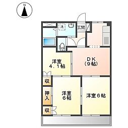 アクロヒルズ 3LDKの間取図画像