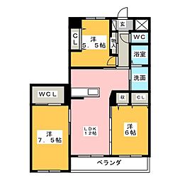 フェニックス 3LDKの間取図画像