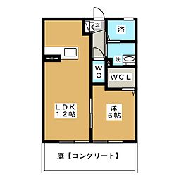 グランツァ 1LDKの間取図画像