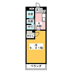 GRANDUKESUZUKA 1Kの間取図画像