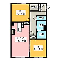 カーザ　セレニータ　A  ｜ 三重県桑名市大字江場（賃貸マンション2LDK・1階・65.00㎡） その2