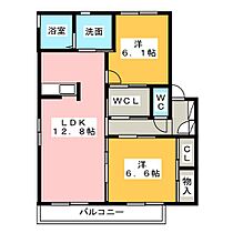 インビクタス　A  ｜ 三重県員弁郡東員町大字六把野新田（賃貸アパート2LDK・2階・61.60㎡） その2