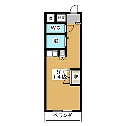 MKタウン江場B ワンルームの間取図画像